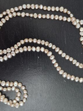 RARE Vintage Natural WILD Pearl Double Strand - 14K Gold Filled - 198 Gems
